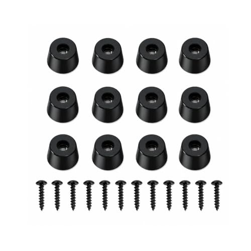 Speaker Isolation Pads 12-Pack, Rubber Feet with Screws