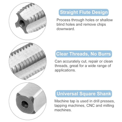 uxcell 3pcs Tap and Die Set, Metric M11 x 1.5 Thread Taps & Round Die, Tapping Threading Tool Tap & Die Kit for Nut Screw Bolt Thread Repair - size: M11 x 1.5