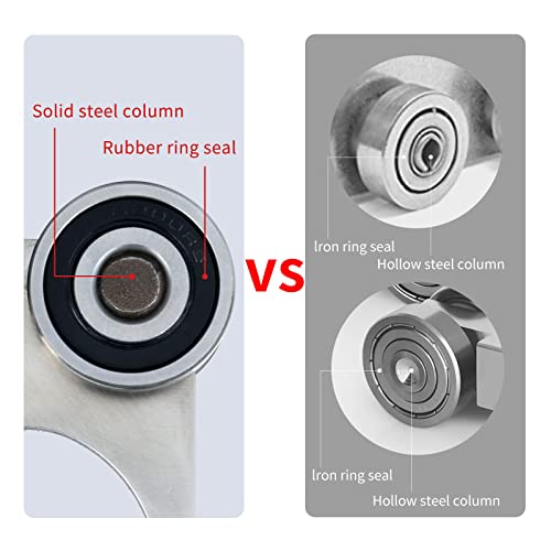8 Wheel Trolley Assembly Rollers.Bearing Trolley Assembly.Stainless Steel.The top of The Trolley has Room for Set Screws, Allowing The use of a 1-5/8" high Strut Channel - style: 8 Wheel Trolley Assembly 2PCS