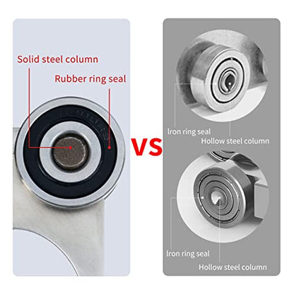 8 Wheel Trolley Assembly Rollers.Bearing Trolley Assembly.Stainless Steel.The top of The Trolley has Room for Set Screws, Allowing The use of a 1-5/8" high Strut Channel - style: 8 Wheel Trolley Assembly 2PCS