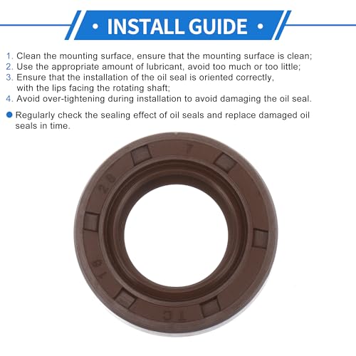 Oil Seal Ring Rotary Shaft Seal TC Double Lip FKM Rubber 16x28x7mm - size: 16x28x7mm