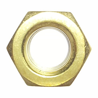 Fastenere Nylon Insert Hex Lock Nuts 7/8"-9 Solid Brass Alloy Steel Grade 360, Plain Finish, Corrosion-Resistant, Durable Hardware Nuts for Secure Fastening, Locking Nut, (5-Pack) - size: 7/8-9 (5 Pack)
