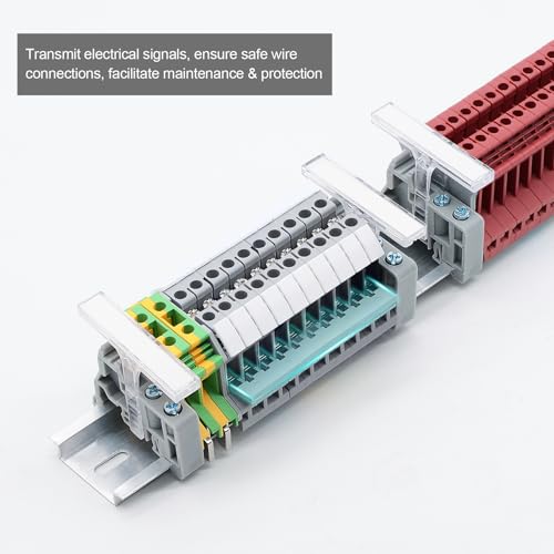 10Pcs EB10-6 Terminal Bridge Connector, DIN Rail Side Plug-in Block - color: Grey, size: 10 Pcs