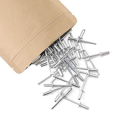 1/8" x 1/4" Stainless Steel Blind Rivets, 3.2 x 6mm Pop Rivets, Pack of 50 - color: Stainless Steel, size: 1/8" x 1/4"