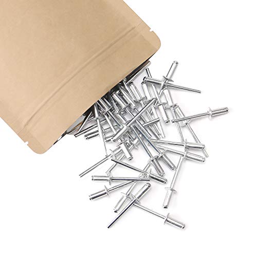 1/8" x 1/2" Stainless Steel Blind Rivets, 3.2 x 12.7mm Pop Rivets, Pack of 50 - color: Stainless Steel, size: 1/8" x 1/2"