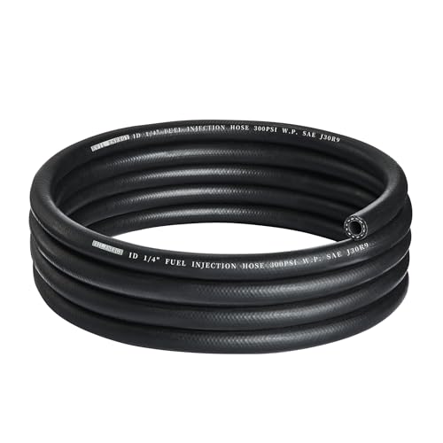 EVIL ENERGY 1/4 Fuel Line Hose 10FT Fuel Injection Hose Transmission Rubber SAE 30R9 300PSI - size: 1/4 10FT