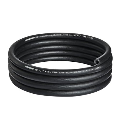 EVIL ENERGY 1/4 Fuel Line Hose 10FT Fuel Injection Hose Transmission Rubber SAE 30R9 300PSI - size: 1/4 10FT