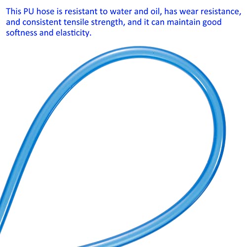 M METERXITY Pneumatic Tubing - Air Compressor PU Line Hose Apply to Water Fluid Transfer(2.5mm ID x 4mm OD, 32.8 Ft Length, Blue) - size: 32.8 Ft