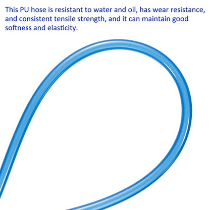 M METERXITY Pneumatic Tubing - Air Compressor PU Line Hose Apply to Water Fluid Transfer(2.5mm ID x 4mm OD, 32.8 Ft Length, Blue) - size: 32.8 Ft