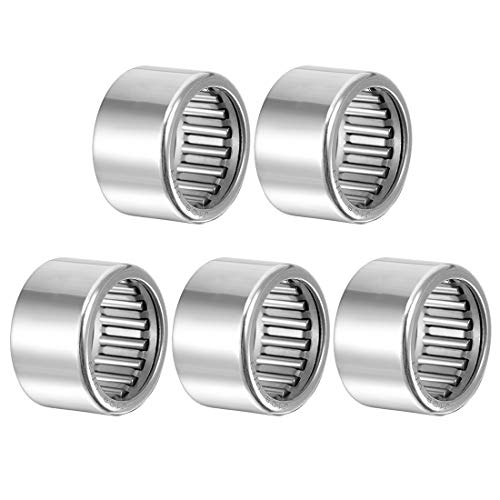 uxcell SCE108 Needle Roller Bearings, Drawn Cup Open End, 5/8-inch Bore 13/16-inch OD 1/2-inch Width 12000N Static Load 8100N Dynamic Load 5pcs - size: 5/8x13/16x1/2"