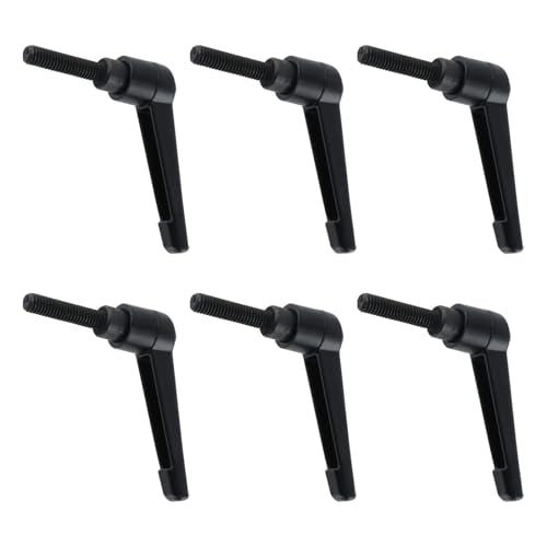 Clamping Lever Handles M6 x 25mm Push Button Ratchet Lever Male Threaded Stud Adjustable Handles Hand Knobs Rotating Screw Handles Bolts with Locking Lever -6pcs - size: M6 x 25mm