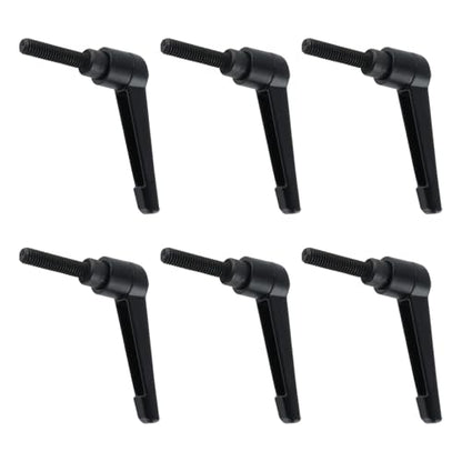 Clamping Lever Handles M6 x 25mm Push Button Ratchet Lever Male Threaded Stud Adjustable Handles Hand Knobs Rotating Screw Handles Bolts with Locking Lever -6pcs - size: M6 x 25mm
