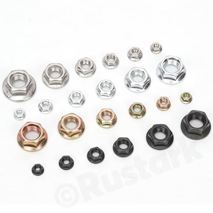 150Pcs 6 Sizes 304 Stainless Steel Serrated Flange Nuts Assortment Kit Metric Hexagon Flange Lock Nuts Serrated Hex Lock Nuts for Machinery Industry Home Improvement - style: 304 stainless-silver