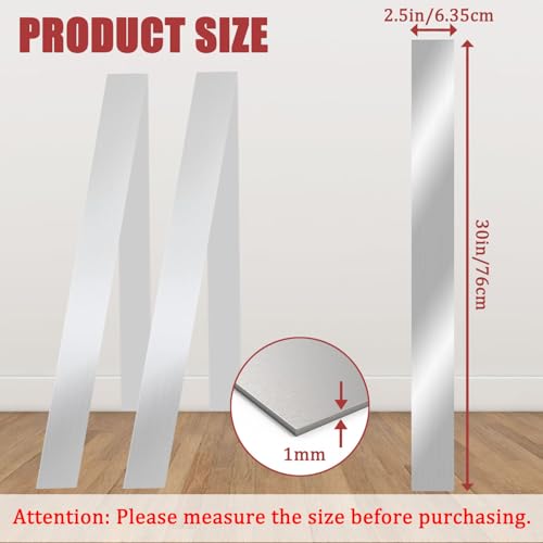 2 Pcs 304 Stainless Steel Strips, Brushed Self Adhesive Strip Metal Trim Strip, Finishing Sheet Metal Strip for Microwave/Oven/Cooktop, 30" Long, 2.5" Wide Gap Filler for Kitchen Decor-Silver - color: Silver, size: 2.5in
