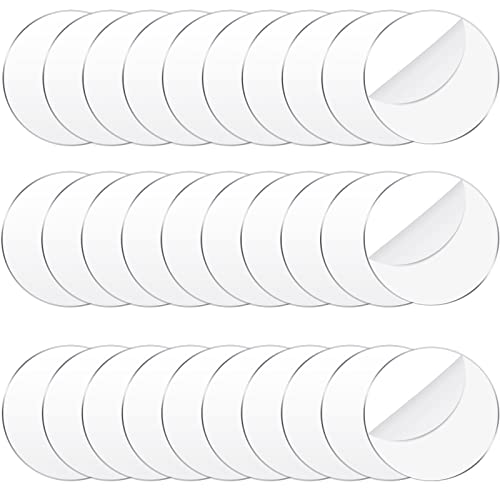 Jetec 30 Pcs 5 Inch Acrylic Circle Disc Clear Round Blanks for Crafts - size: 5 Inch