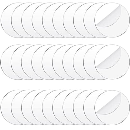 Jetec 30 Pcs 2 Inch Acrylic Circle Disc Clear Round Blanks for Crafts - size: 2 Inch