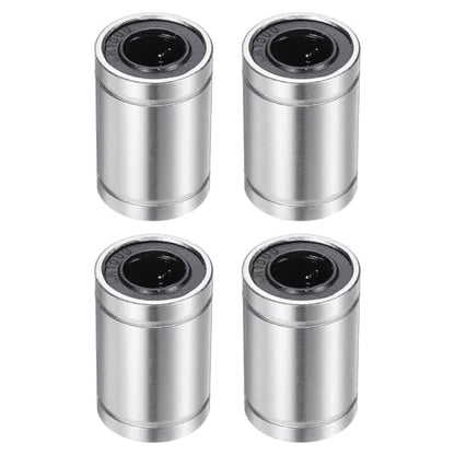 uxcell 4Pcs LM10UU Linear Bearing 10mm Bore 19mm OD 29mm Length Linear Ball Bearings Nickel Plated Surface Double Side Rubber Sealed Bearing Steel for CNC Machine 3D Printer - size: LM10UU