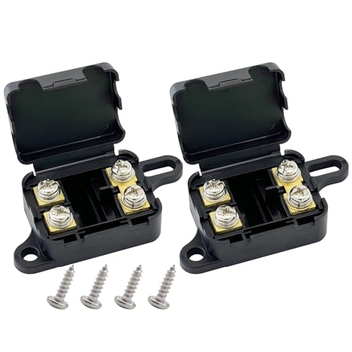 Ampper DC 12-24V Mini ANL Fuses Holder, 2 Way in-Line MANL Fuse Box, 2 Pc - size: MANL 2 Pack