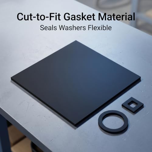3 Pack Solid Rubber Sheet, 1/4" Thick x 12" Wide x 12" Long