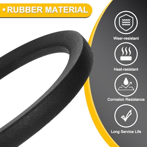 uxcell C45 Drive V-Belt 45 Inch (1143mm) Inner Circumference x 22mm Width x 14mm Height, Rubber V Belt for Power Transmission - size: C45