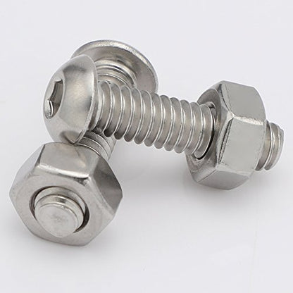 10-24 x 5/8" Button Head Socket Cap Bolts Screws, 50 PCS - size: 10-24 x 5/8"
