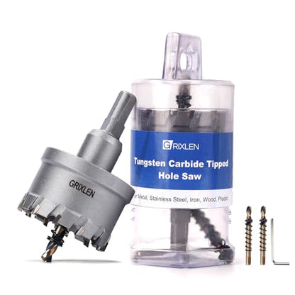 2" (51mm) Tungsten Carbide Tip Hole Saw,Hole Saw with M2 Pilot bits - size: 2" (51mm)