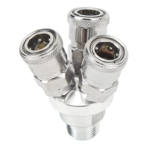 3 Way Quick Coupler Quick Connect Air Hose Splitter Universal Type Male Thread Swivel Air Compressor Fittings G1/2
