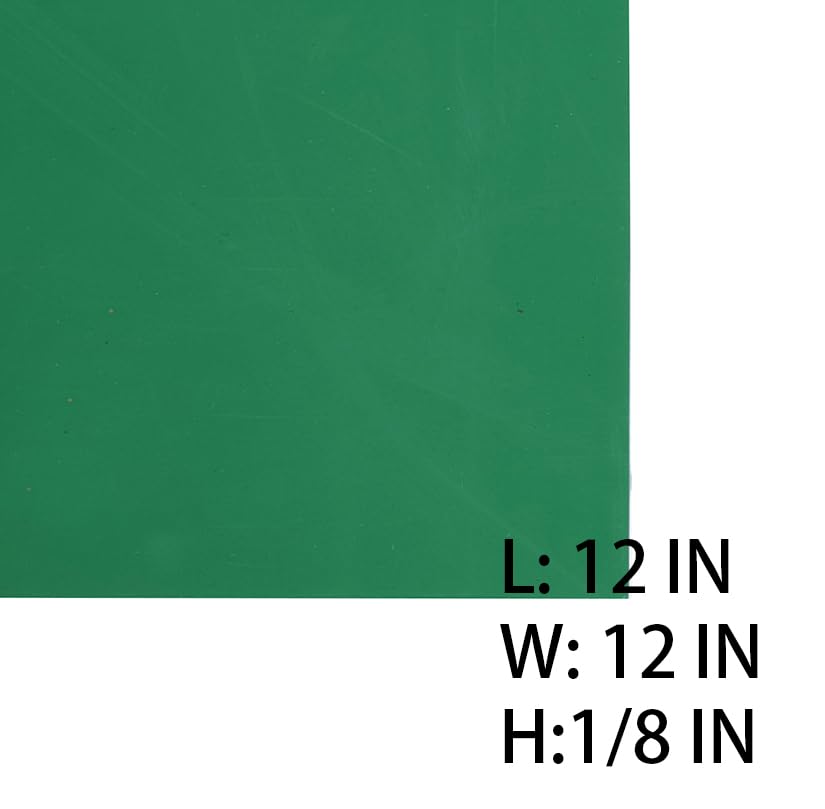 Neoprene Rubber Sheet Solid Rubber Strips Roll Mat PadInsulation High Temperature Rsistant for DIY Gaskets, Pads, Sealing, Cushion (Green, 12" X 12" X 1/8" (.125")) - color: Green, size: 12" X 12" X 1/8" (.125")