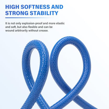 TAILONZ PNEUMATIC Blue 8MM OD 10 Meters Reinforced Polyurethane Air Tube Pipe Hose Pu Air Hose for Air Line Tubing or Fluid Transfer Tubing