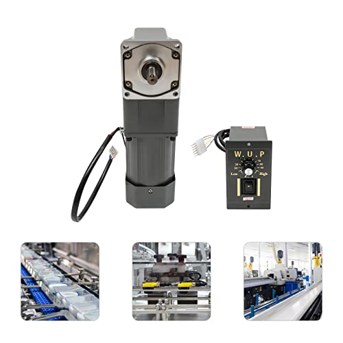 120W 110V Gear Reducer Motor with Speed Controller, 45rpm 1:30 Reduction Ratio High Torque AC Worm Gear Reducer Motor 90° Right Angle Output
