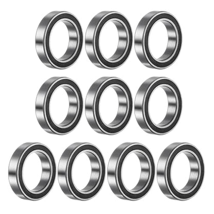 uxcell 10pcs 6701-2RS Deep Groove Ball Bearings, Chrome Steel Double Rubber Sealed Bearing 12mm x 18mm x 4mm - size: 12mm x 18mm x 4mm