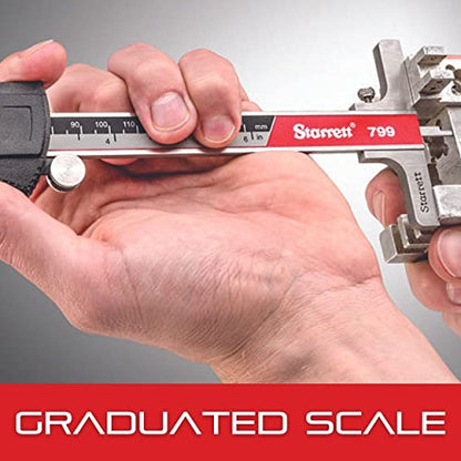 Starrett Stainless Steel IP67 Electronic Slide Caliper, 0-6" Range,