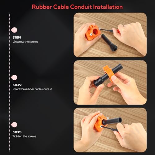 2Pcs COB61-Up-Down Left Right Rainproof Crane Push Button Switch, Orange Crane Pendant Control Station Push Button Switch with Rubber Cable Barrel - size: Up-Down Left Right
