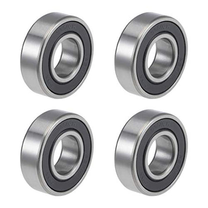 uxcell 99502H-2RS Deep Groove Ball Bearings 5/8-inch Inner Dia 1-3/8-inch OD 11mm Bore Double Sealed Chrome Steel Z2 4pcs - size: 5/8"x1-3/8"x11mm