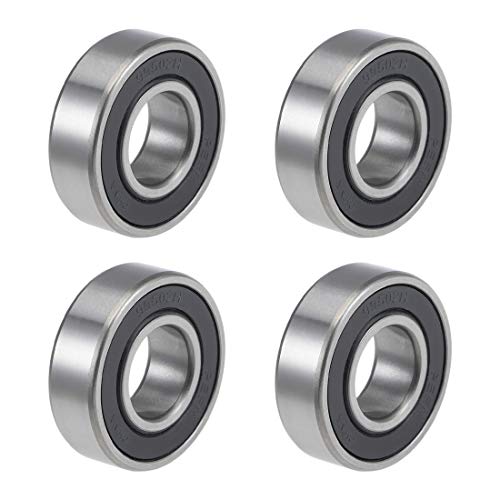 uxcell 99502H-2RS Deep Groove Ball Bearings 5/8-inch Inner Dia 1-3/8-inch OD 11mm Bore Double Sealed Chrome Steel Z2 4pcs - size: 5/8"x1-3/8"x11mm