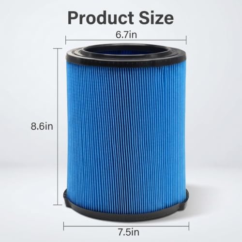 2PK VF5000 Replacement Filter for Ridgid Shop Vac 6-20 Gallon Wet/Dry Vacs - size: 2 PACK VF5000
