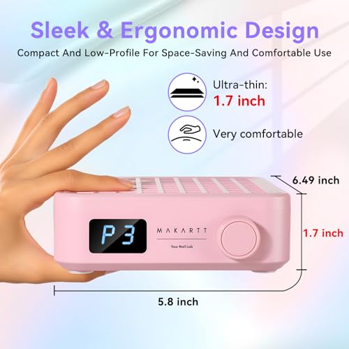 Makartt Professional Nail Dust Collector–Powerful Dust Collector Nail Tech - color: Dust Collector Pink
