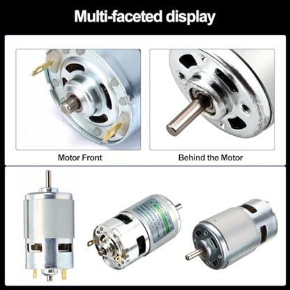 775 High Torque DC Motor, 12V/24V, 10K/20K RPM, Round Shaft, 1-Pack - style: Round Shaft Motors*1