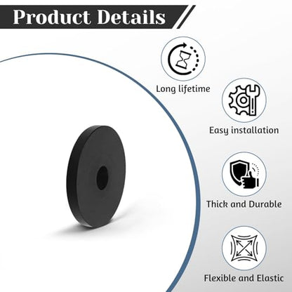 8 PCS Multi Purpose Rubber Spacer, 2" OD x 1/2" ID x 0.2" Thickness - size: 2" OD x 1/2" ID x 0.2" Thickness