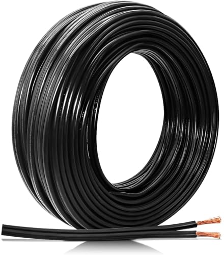 Extension Electrical Wire18/2 SPT-2W Bulk Lamp Cord, 300-Volt 18-Gauge, 50-feet Spool, Black,UL Listed - color: Black, size: SPT-2W 18/2 50ft