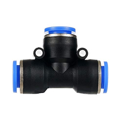 Yoebor Push to Connect Tee 5mm x 5mm x 5mm OD PTC Air Hose T-fitting 10pcs - size: 5mm