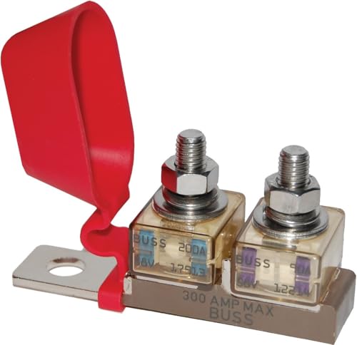Blue Sea Systems 2151 Dual MRBF Terminal Fuse Block - 30 to 300A - color: Double Fuse, style: Terminal Mount