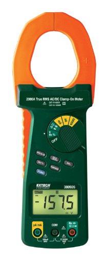Extech 380926 True RMS 2000A AC/DC Clamp Meter, CAT IV, Full DMM - style: 380926