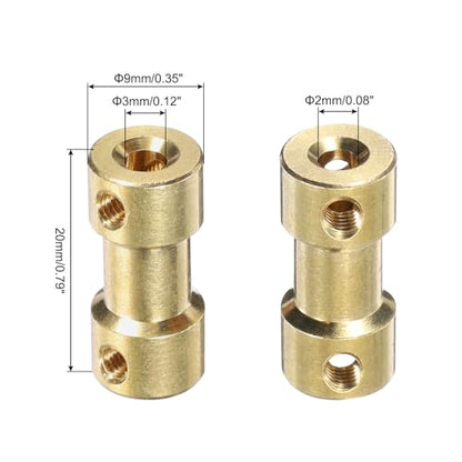 MECCANIXITY 4pcs 2mm to 3mm Shaft Coupling Joint Connector Flexible Motor