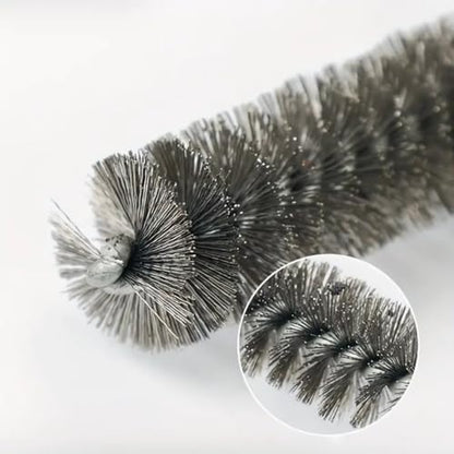 6 PCS Stainless Steel Wire Bore Brush Set, 1/4" Hex Shank Bore Brush for Drill, Twisted Wire Cleaning Brush, 8/10/12/15/17/19mm for Rust Removal & Pipe Tube Cleaning