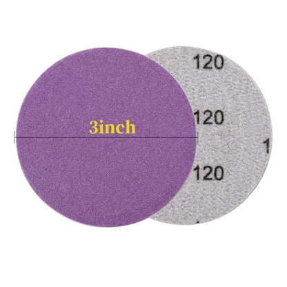 3 Inch Sanding Discs, 40 Pack 120 Grit Hook and Loop Sandpaper - style: 120 Grit