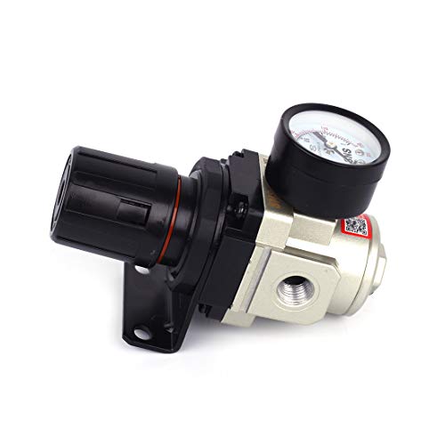 SNS AR3000-N02 Female Thread 1/4 NPT Air Pressure Regulator 0-150 PSI Adjustable,Bracket,Gauge - color: AR, size: 3000-N02