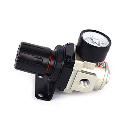 SNS AR3000-N02 Female Thread 1/4 NPT Air Pressure Regulator 0-150 PSI Adjustable,Bracket,Gauge - color: AR, size: 3000-N02