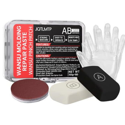 Steel Epoxy Putty 2 Part, Metal Repair High Strength Heat Resistant - color: Black