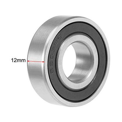 uxcell 6203-2RS Deep Groove Ball Bearing 17x40x12mm Double Sealed Chrome Steel Bearings 2-Pack - size: 17x40x12mm